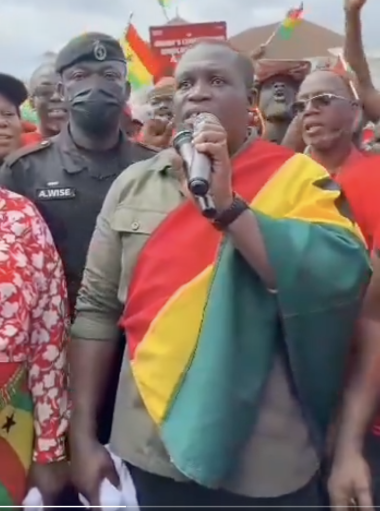 Last week, anti-LGBTQ protesters demanded a ruling from the Ghana Supreme Court on the anti-LGBTQ bill that Parliament passed in February. (Photo courtesy of X/Twitter) 